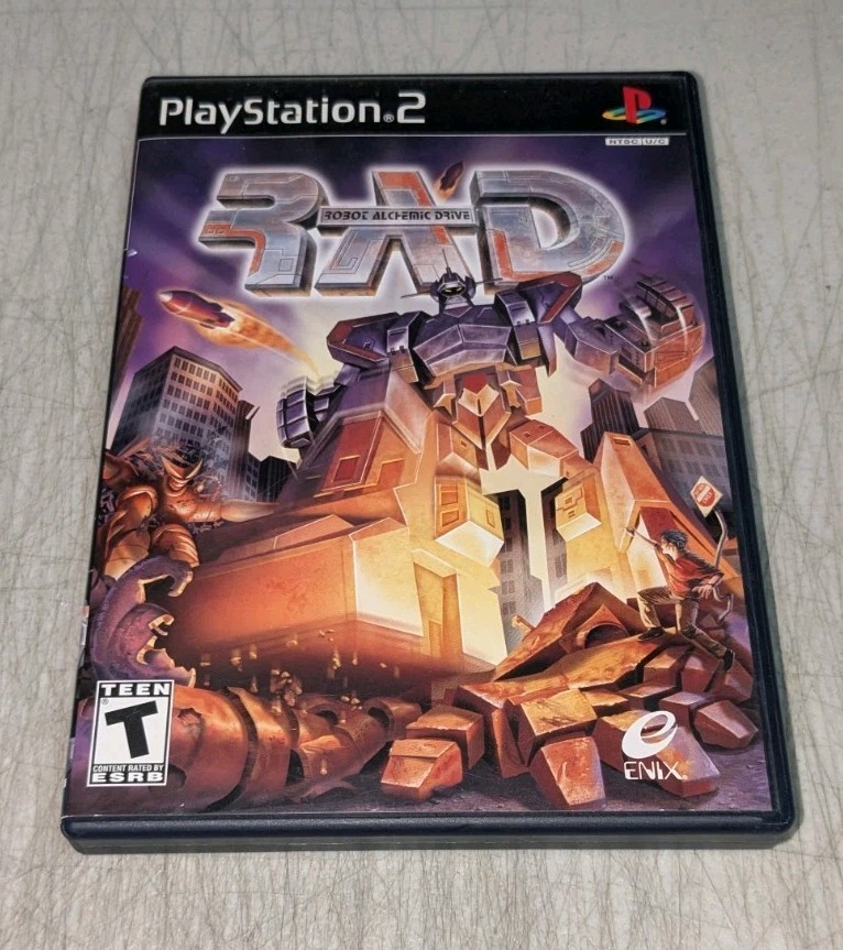 RAD: Robot Alchemic Drive (PlayStation 2, 2002) Disc, Case, Box Art (NO MANUAL)