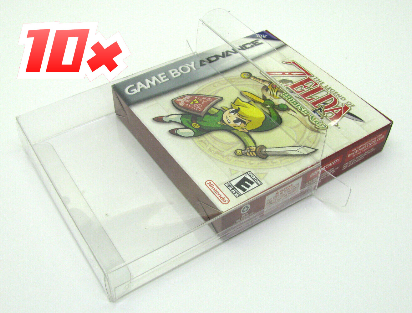10x NINTENDO GAME BOY ADVANCE GAME BOX – PROTECTIVE BOX PROTECTOR SLEEVE CASE