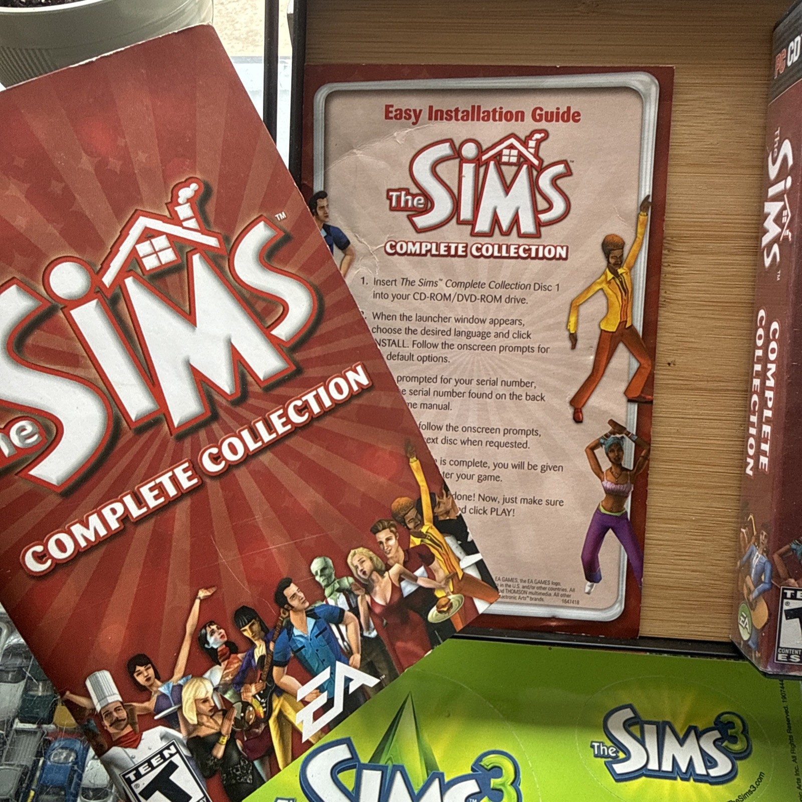 The Sims Complete Collection 2005 EA PC CDROM 4 Discs Manual Sticker Inserts CIB