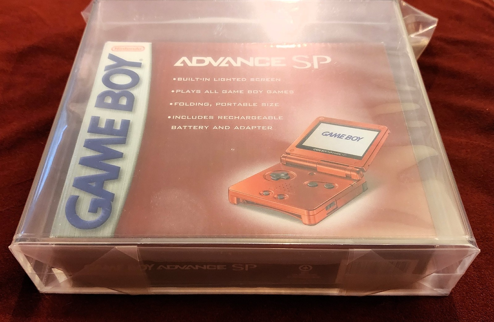 Graded 9.4 Nintendo Game Boy Advance SP Handheld System – Flame Red, LOOK!