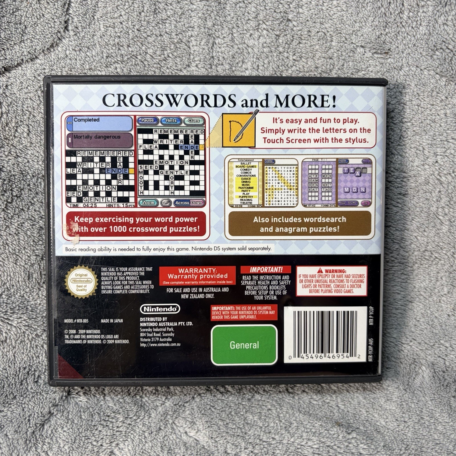 Crosswords Collections DS (Nintendo DS, 2008) Tested