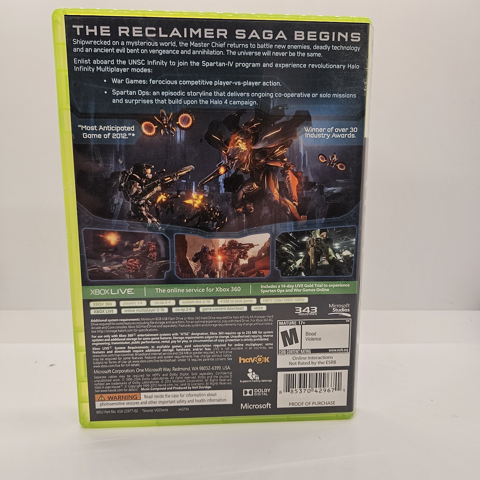 Halo 4 Xbox 360 2-Disc Complete Microsoft 343 Industries Shooter