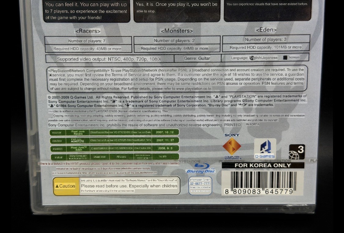SEALED SUPER RARE Pixel Junk 3 in 1 Pack PS3 Korean Version NEW English Japanese