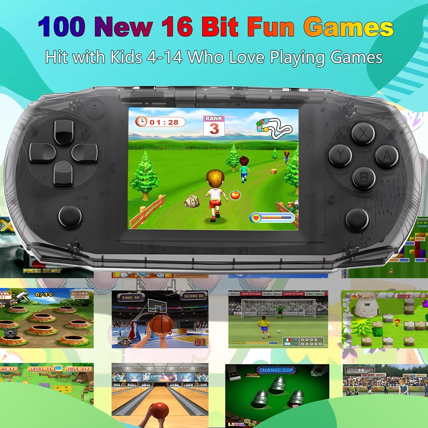 Handheld Game Console 100 Retro Games 3.2in Screen