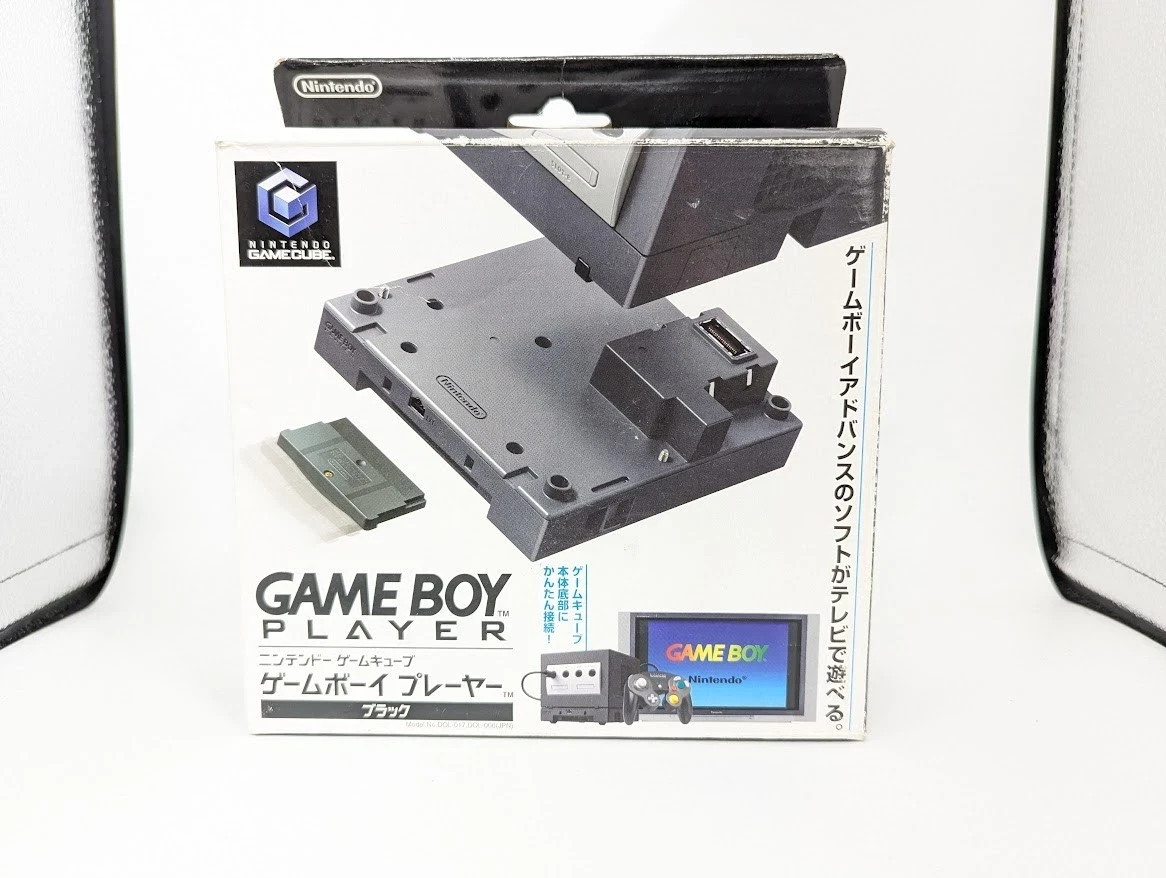 Z558 Nintendo GameCube Gameboy Player Box Black DOL-017 JAPAN GC GB Working
