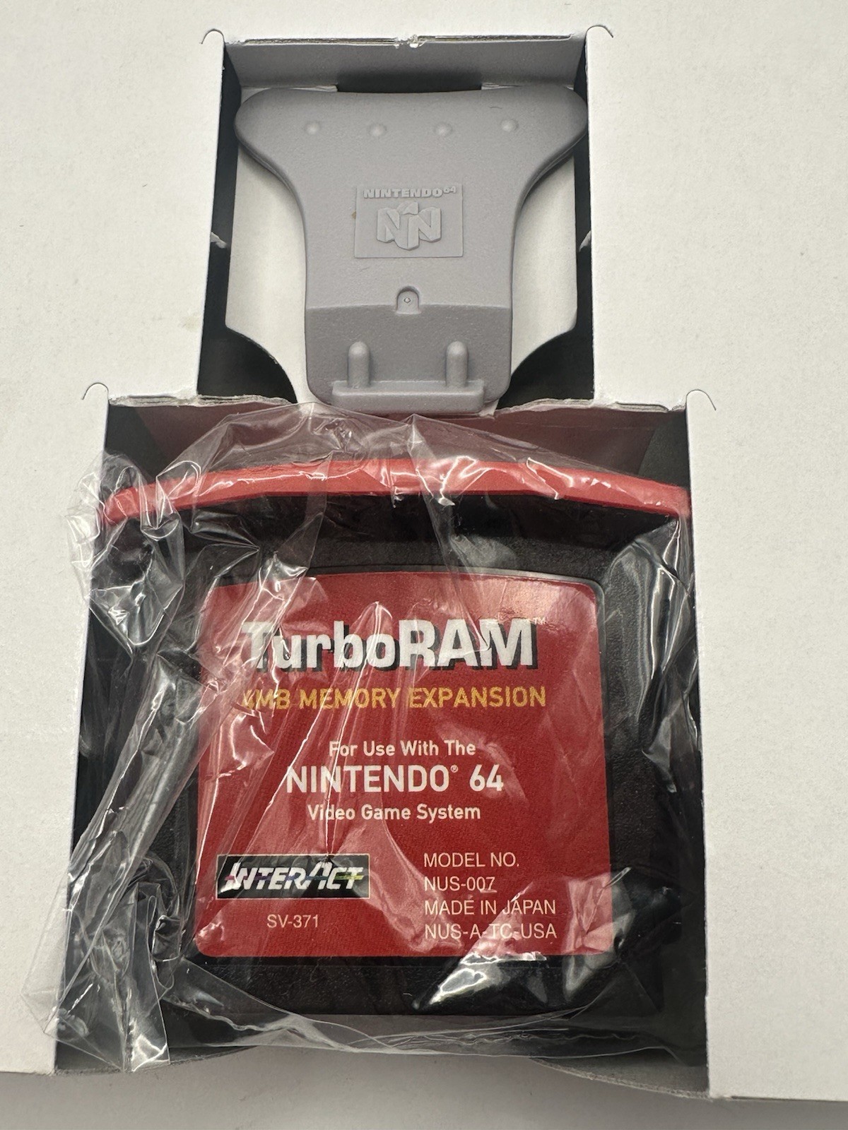 NINTENDO 64 TURBO RAM 4MB MEMORY EXPANSION TRANSFER PAK INTERACT W BOX CIB N64