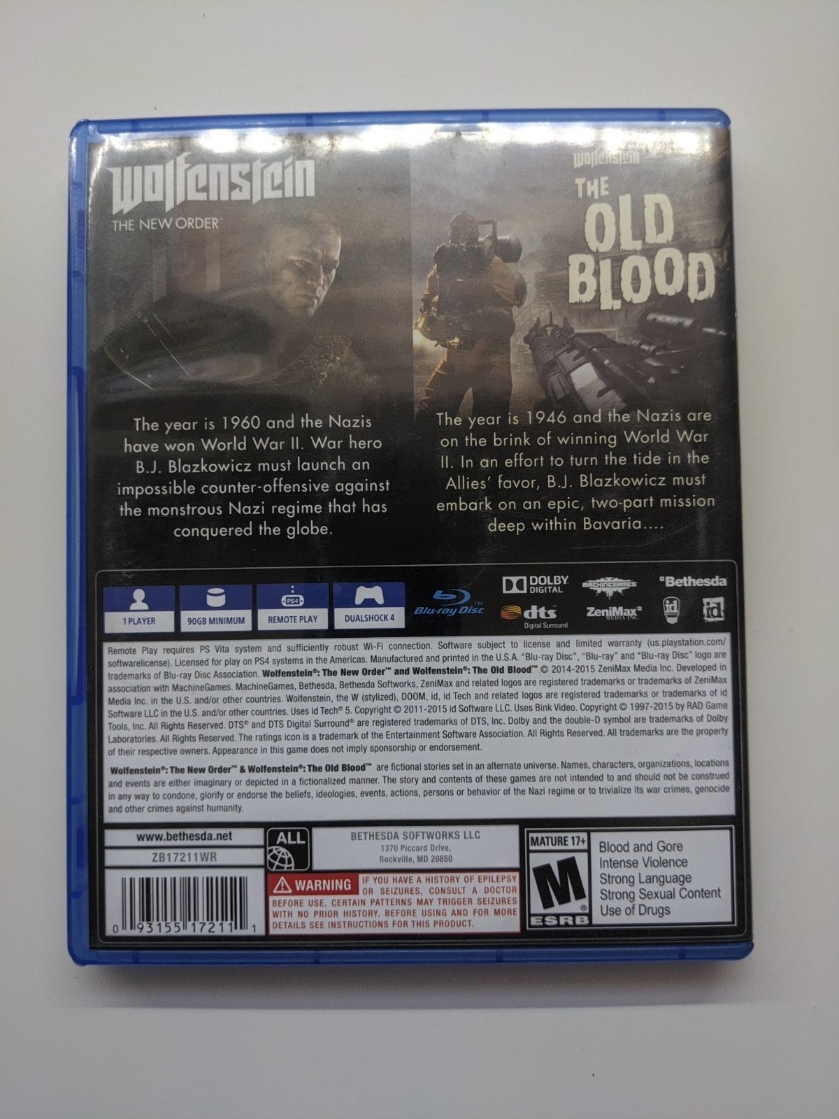 Wolfenstein: The Two Pack – Sony PlayStation 4