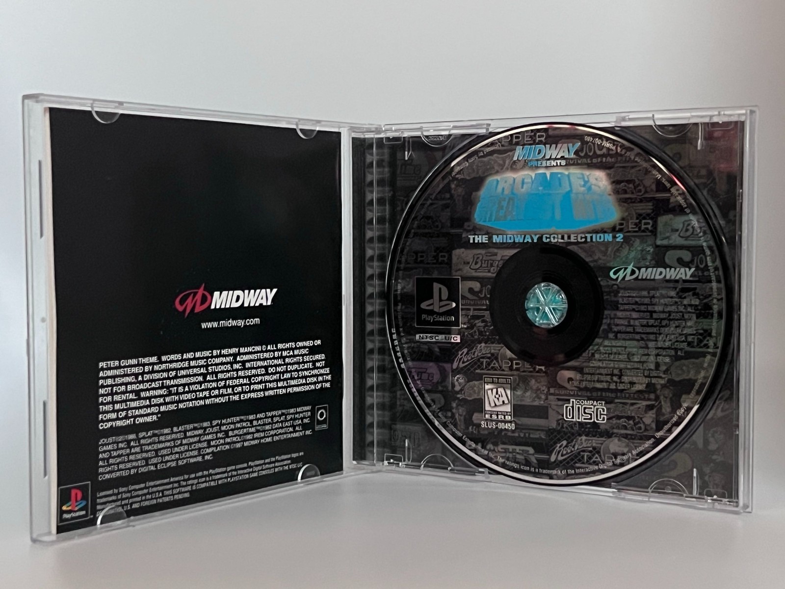 Arcade’s Greatest Hits: The Midway Collection 2 *CIB* w/ Reg Card *Tested* PS1