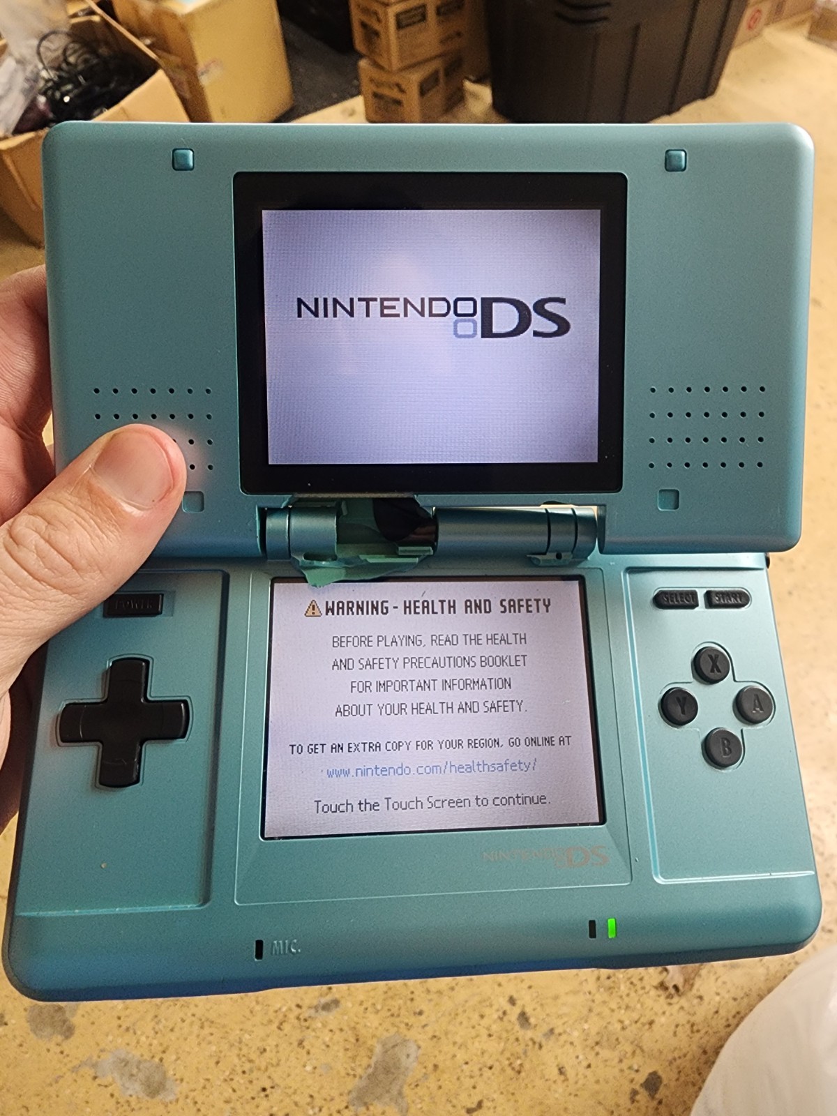 Nintendo DS Original Console System NTR-001 Fat + Charger DS GBA Games HINGE BRK