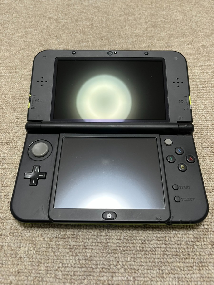 New Nintendo 3DS XL LL Black Lime Console region Japanese B984