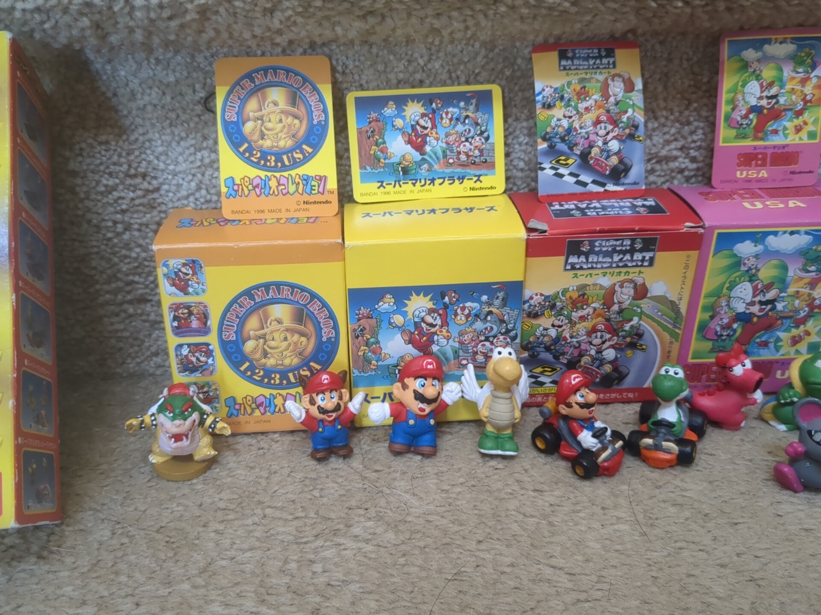 Rare Super Mario Bros World Figures Nintendo Kart Yoshi Bowser Birdo Kart Mouser
