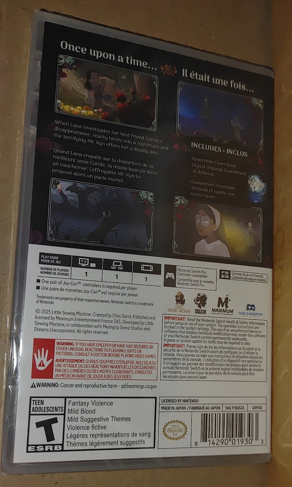 Bye Sweet Carole Nintendo Switch chris darrils NS 2025 2k25 By Brand New