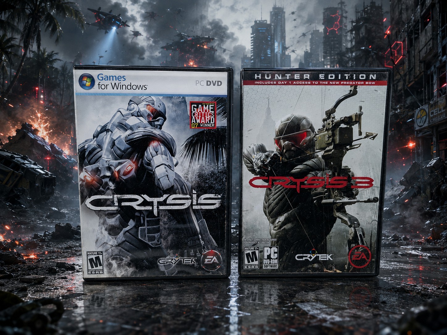 CRYSIS 1 & 3 Bundle HUNTER EDITION PC EDITION COMPLETE WITH 2 DISCS