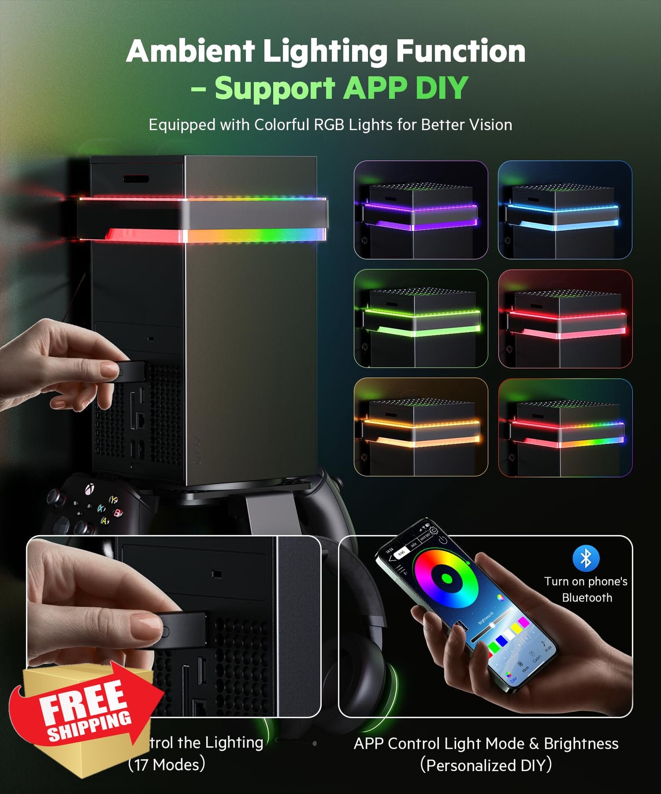Luckit Xbox Series X/S Wall Mount w/ RGB