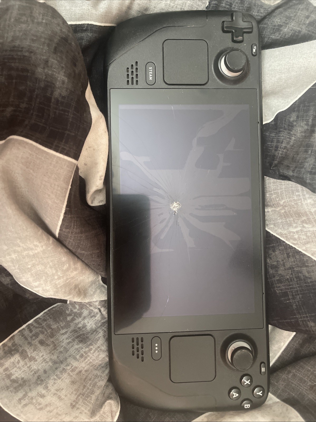 Valve Steam Deck LCD 1010 256GB Black Broken Display For Parts