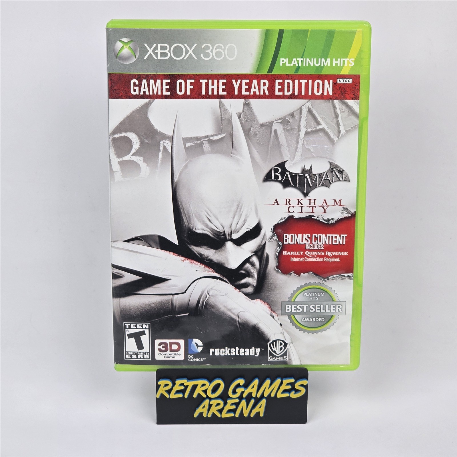 Batman: Arkham City – Game of the Year Edition (Xbox 360) Platinum Case & Disc