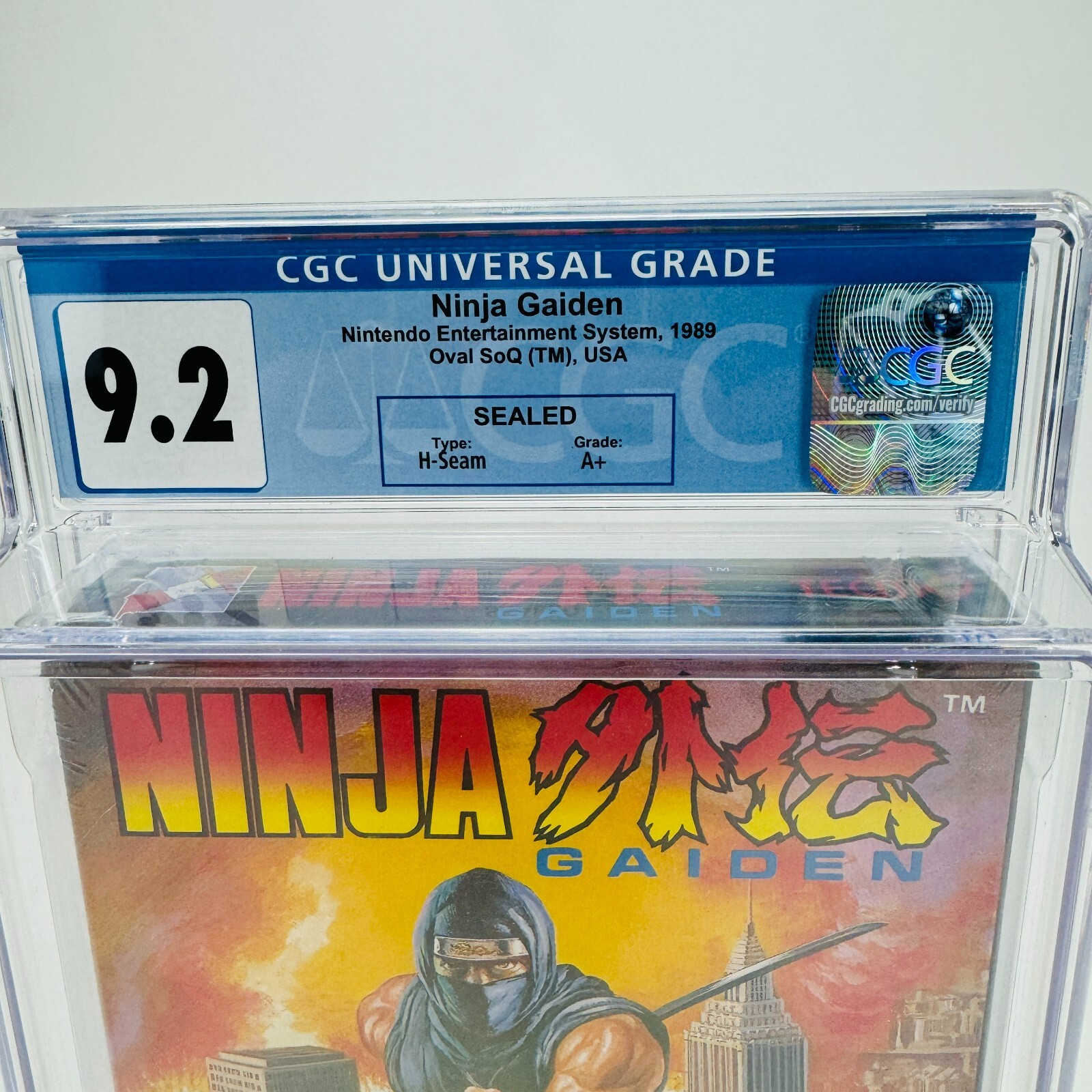 Ninja Gaiden – Nintendo NES, 1989 Factory Sealed Oval (Not WATA VGA) CGC 9.2 A+
