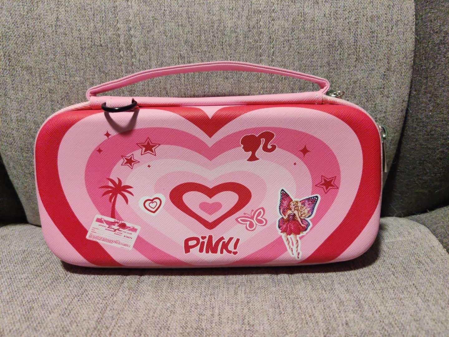 New Without Packaging Nintendo Switch Lite Hot Pink Hard Case Fairy Barbie Head