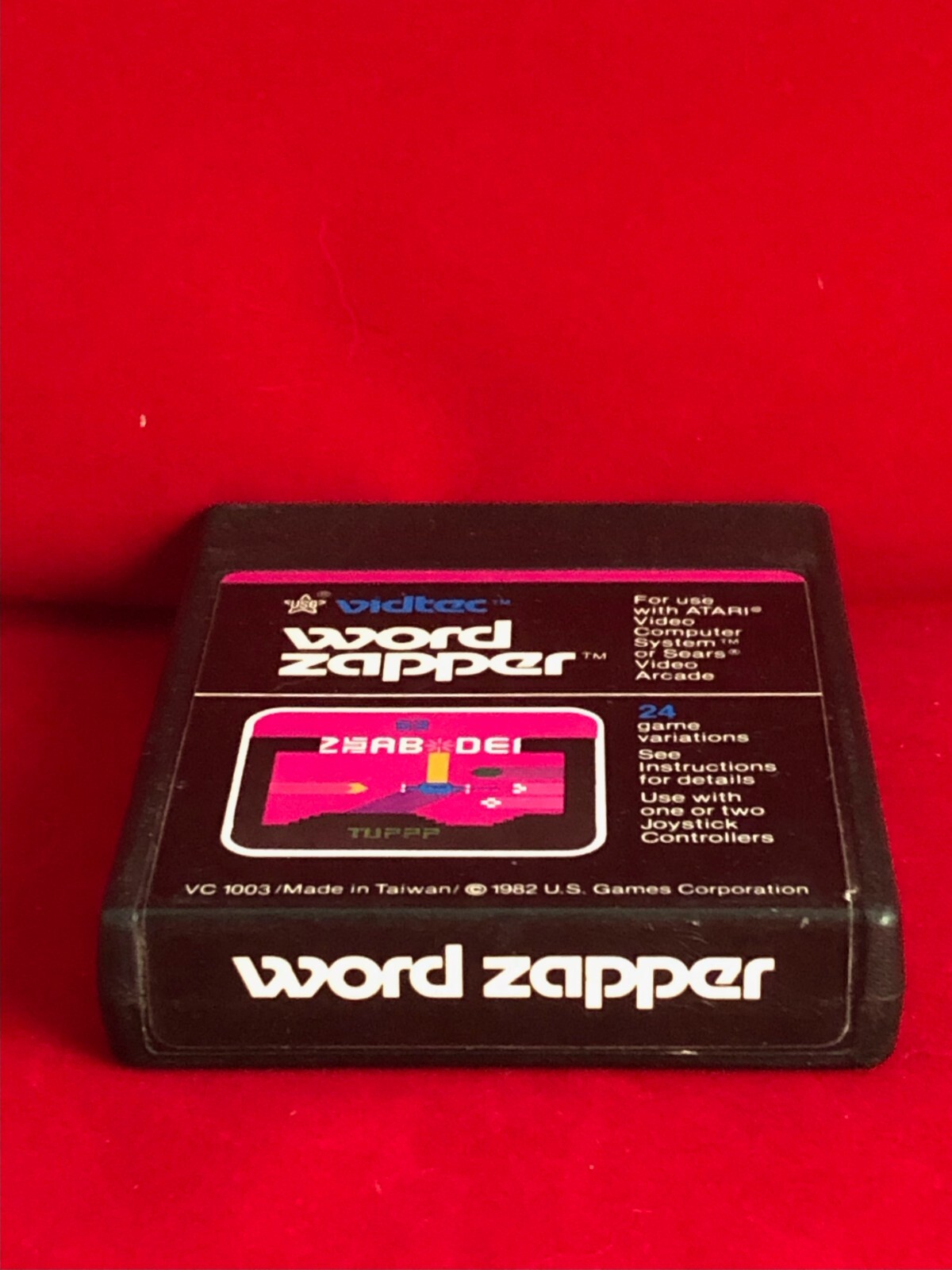 Word Zapper Atari 2600 Game Cleaned Authentic Cart Tested Working