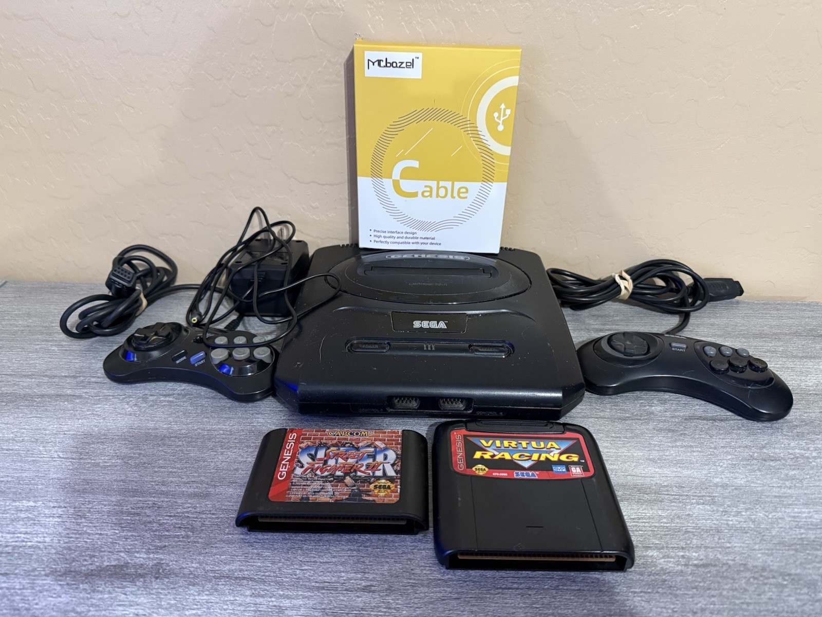 Sega Genesis MK-1631 Console with Controllers and Games Bundle