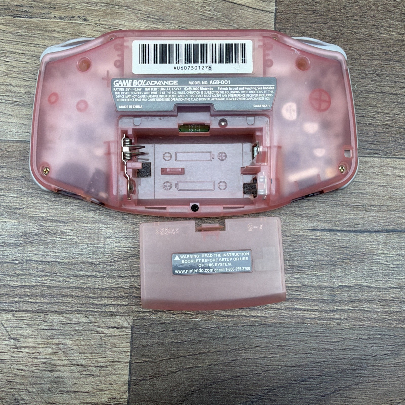 Nintendo Game Boy Advance GBA Console AGB-001 – Fuchsia Pink – Great – 100% OEM