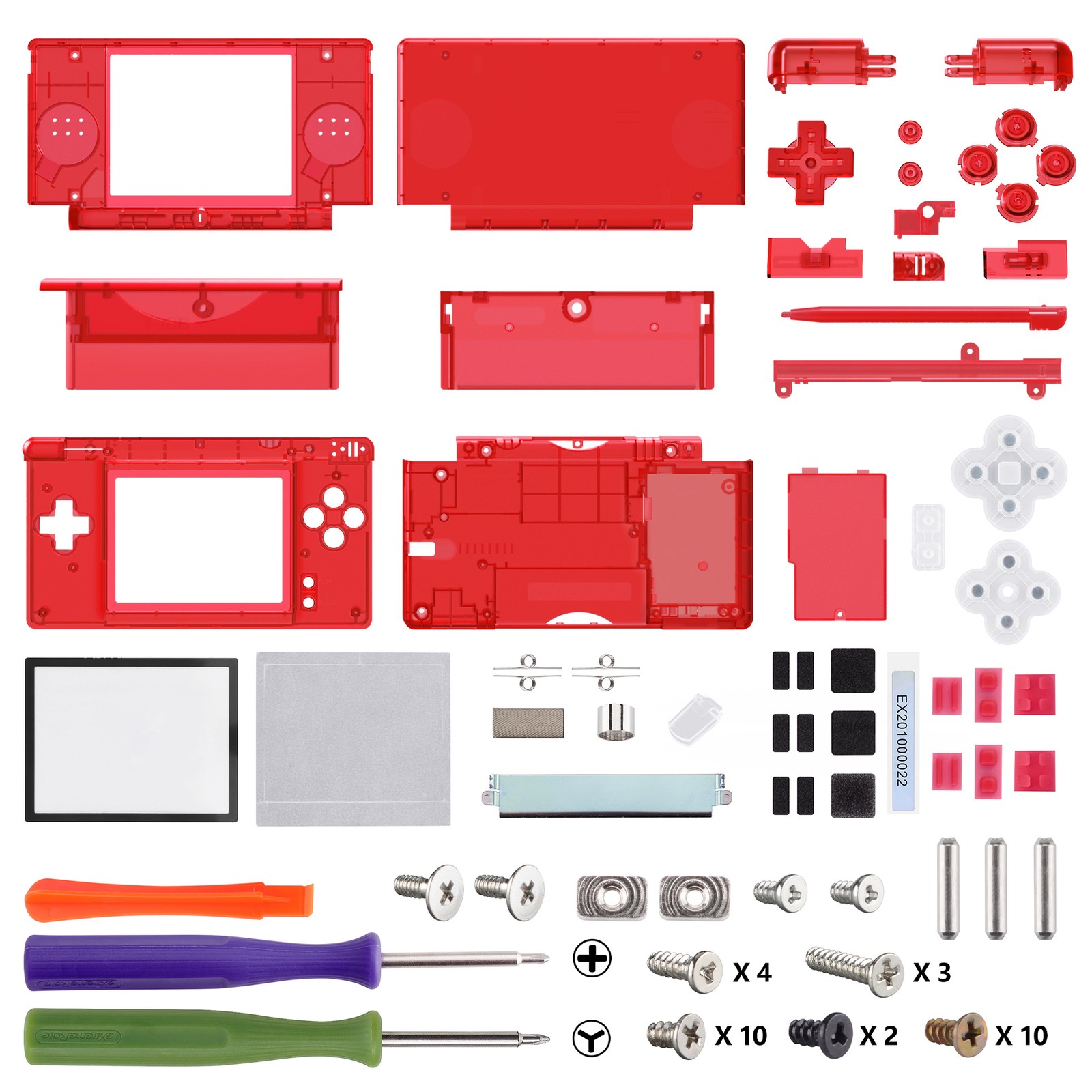 Replacement Full Housing Shell Screen Lens w/ Buttons For Nintendo DS Lite NDSL