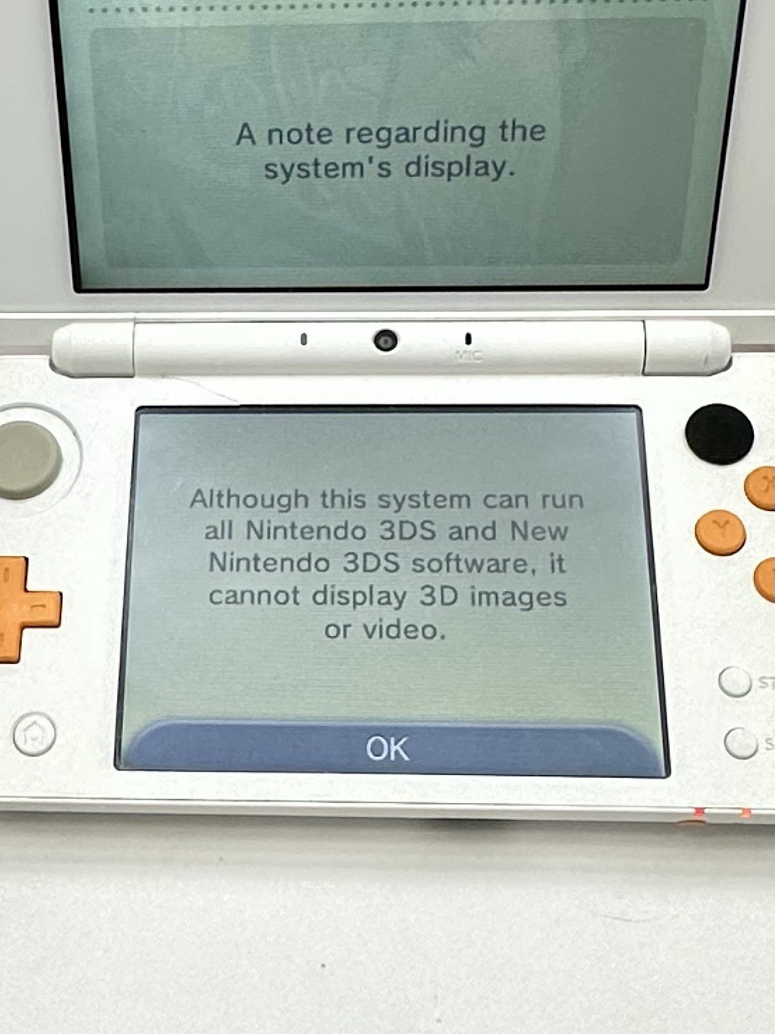 New Nintendo 2DS XL Handheld Game Console JAN-001 White/Orange