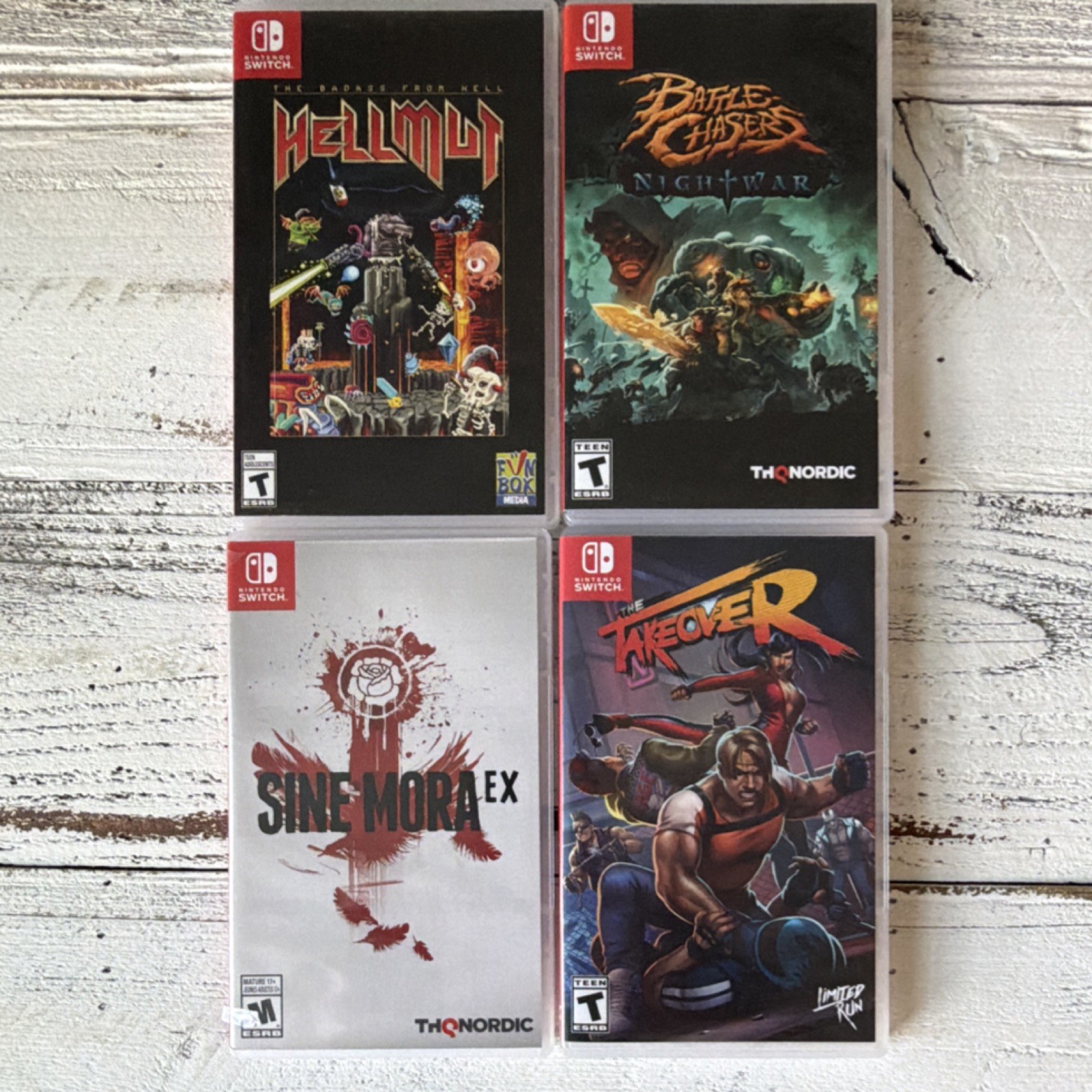 Nintendo Switch Hellmut, Battle Chasers, Sine Mora EX, The Takeover MINT