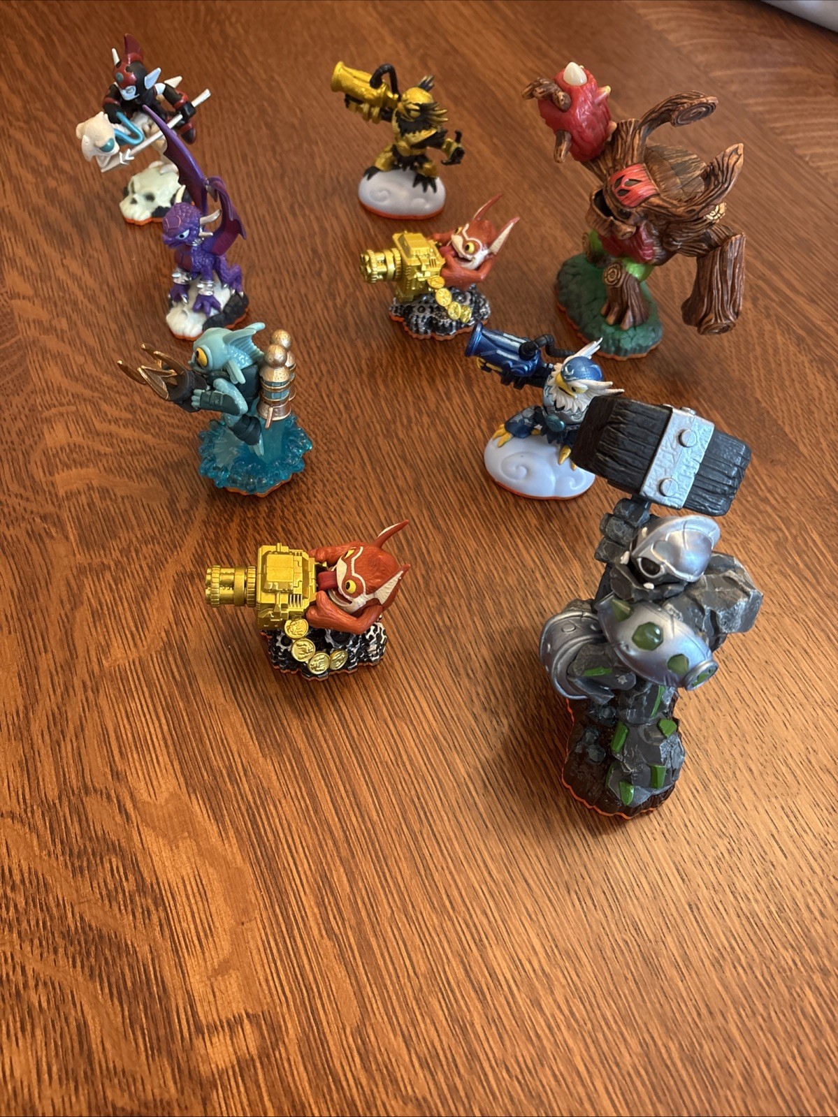 Skylanders Giants Figure Lot Orange Base Tree Rex Crusher JetVac + Card