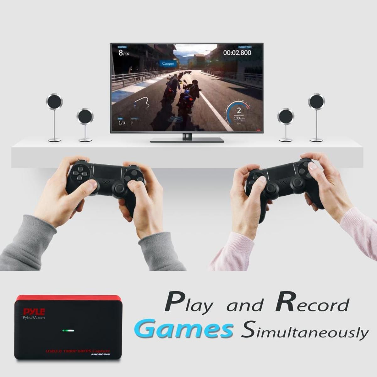 Pyle PHDRCB48.5 Live Streaming USB3.0 HDMI Video Recorder (Open Box)