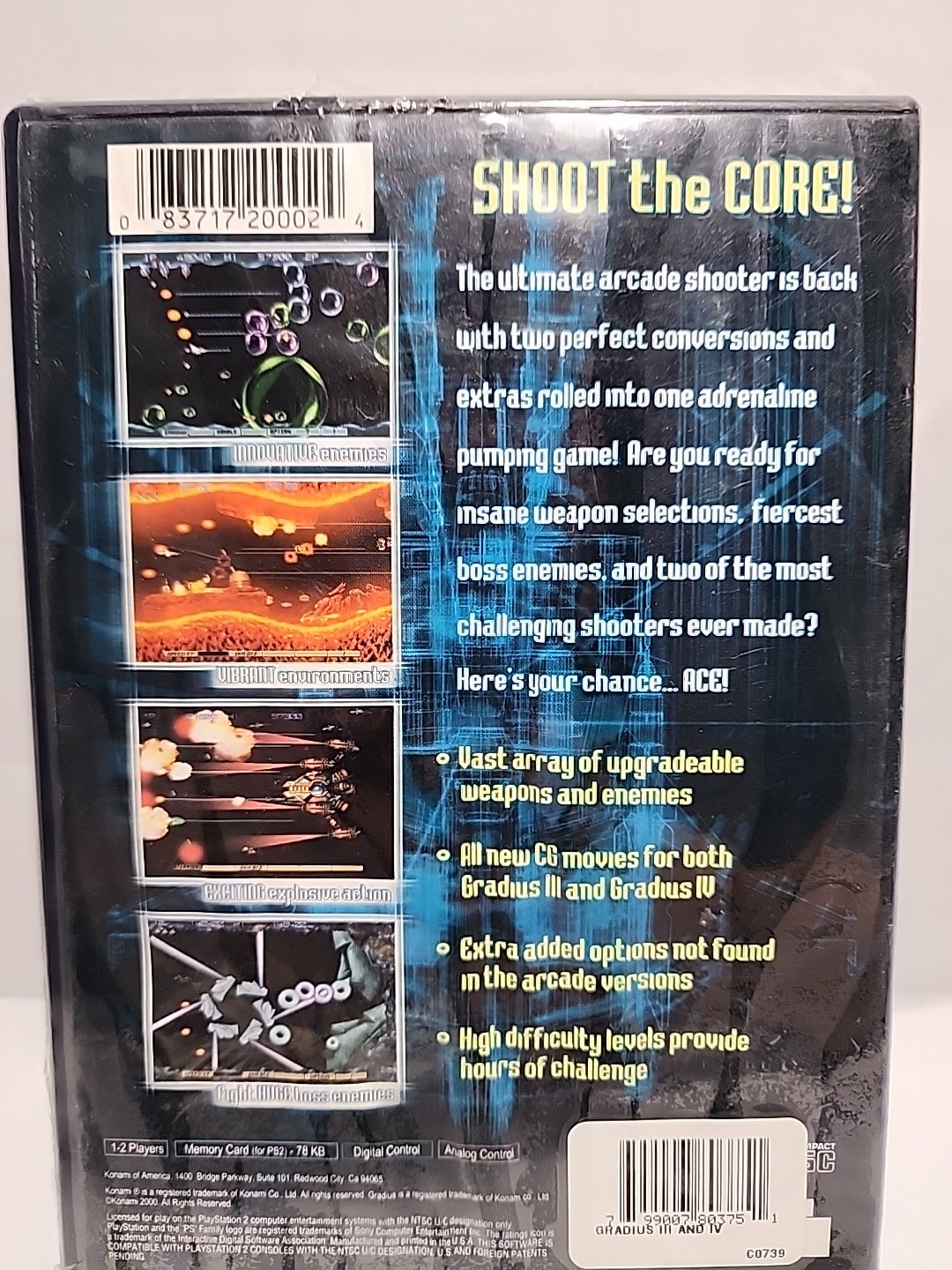 Gradius III and IV – Sony PlayStation 2 PS2- Unknown Sealed