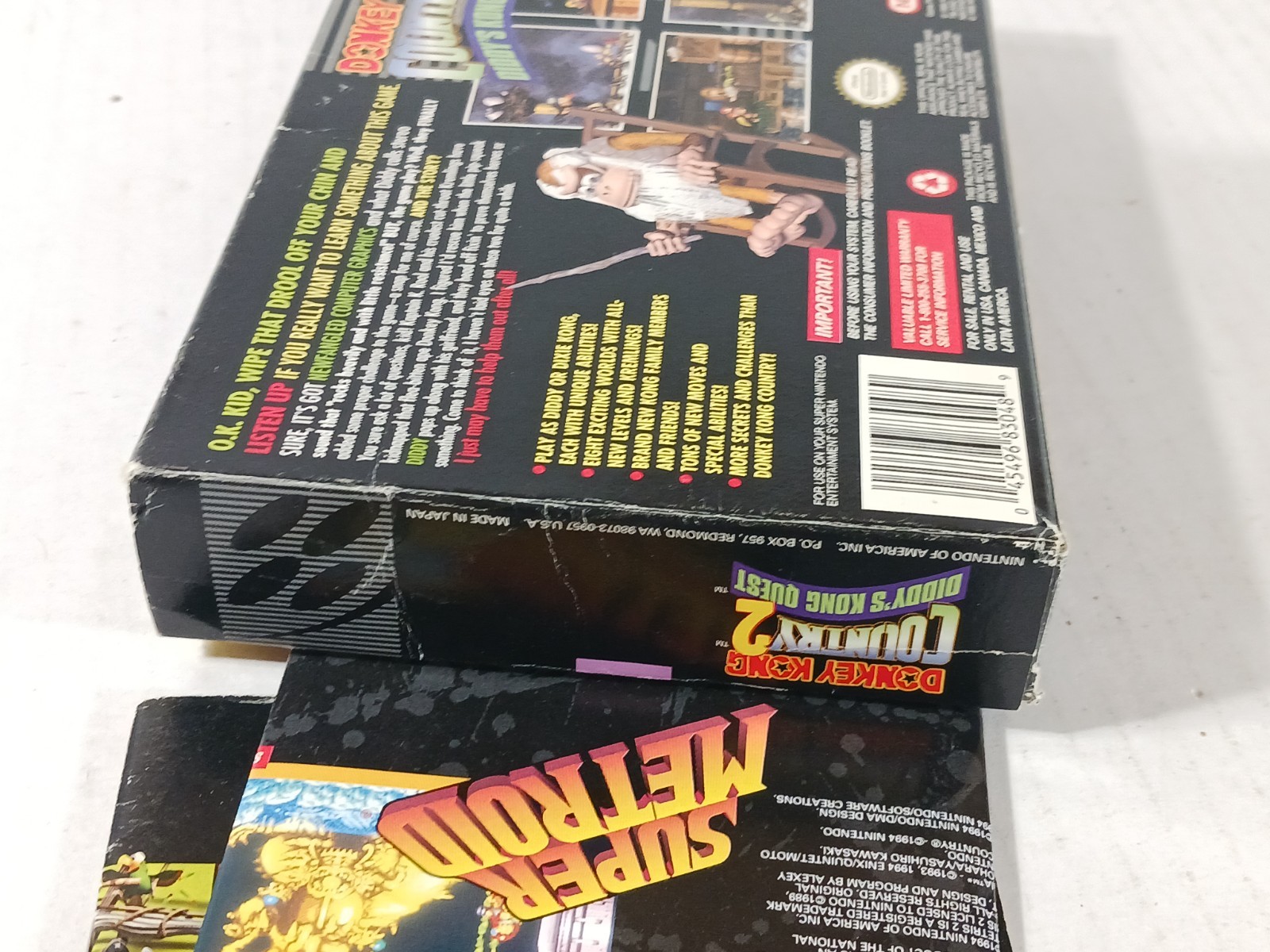 Donkey Kong Country 2 SNES Complete Box Game Manual Super Nintendo Authentic