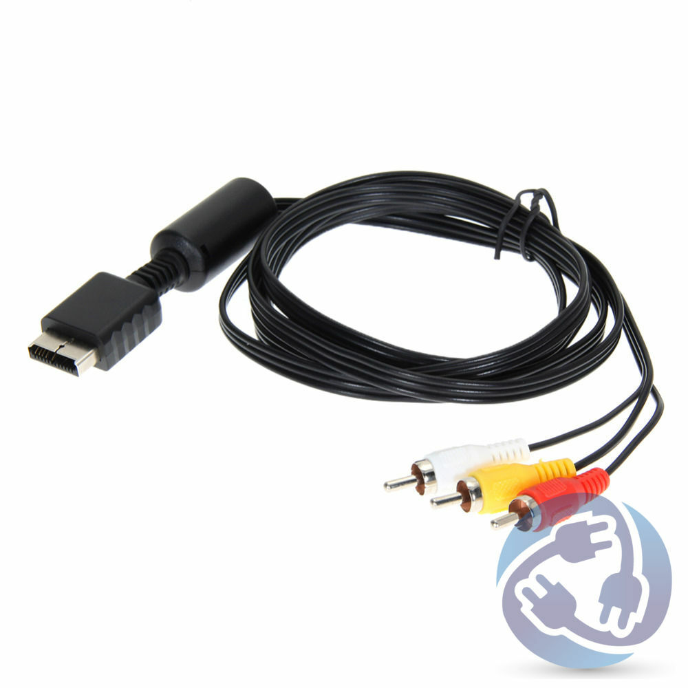 LOT 10X AV Video Audio RCA Composite Cable Cord for Sony Playstation PS1 PS2 PS3