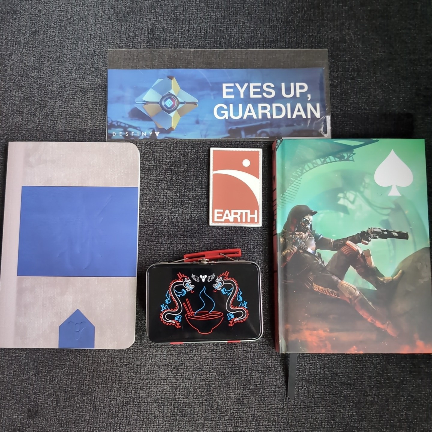 Destiny Loot Crate Lot Of Collectibles Journal Sticker Mini Lunch Box Patch