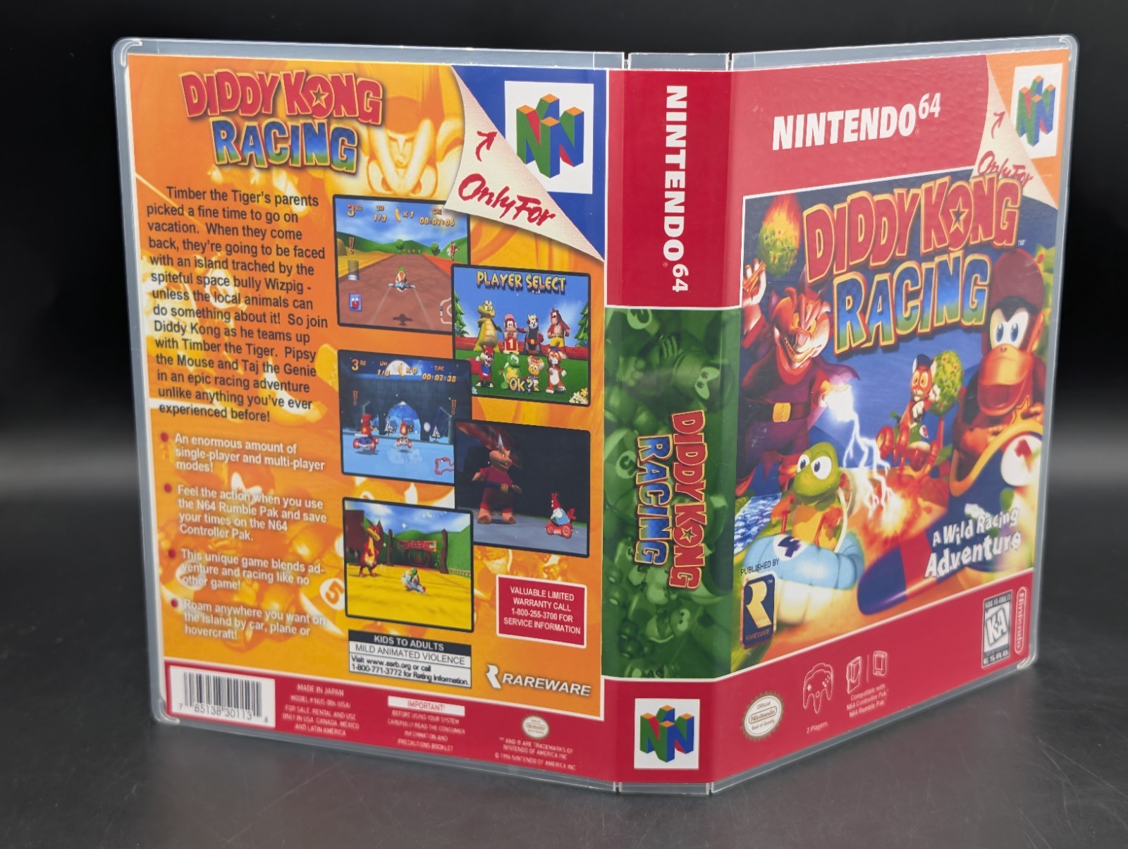 Diddy Kong Racing ( Nintendo 64 N64 ) VG Sticker – Authentic – Tested