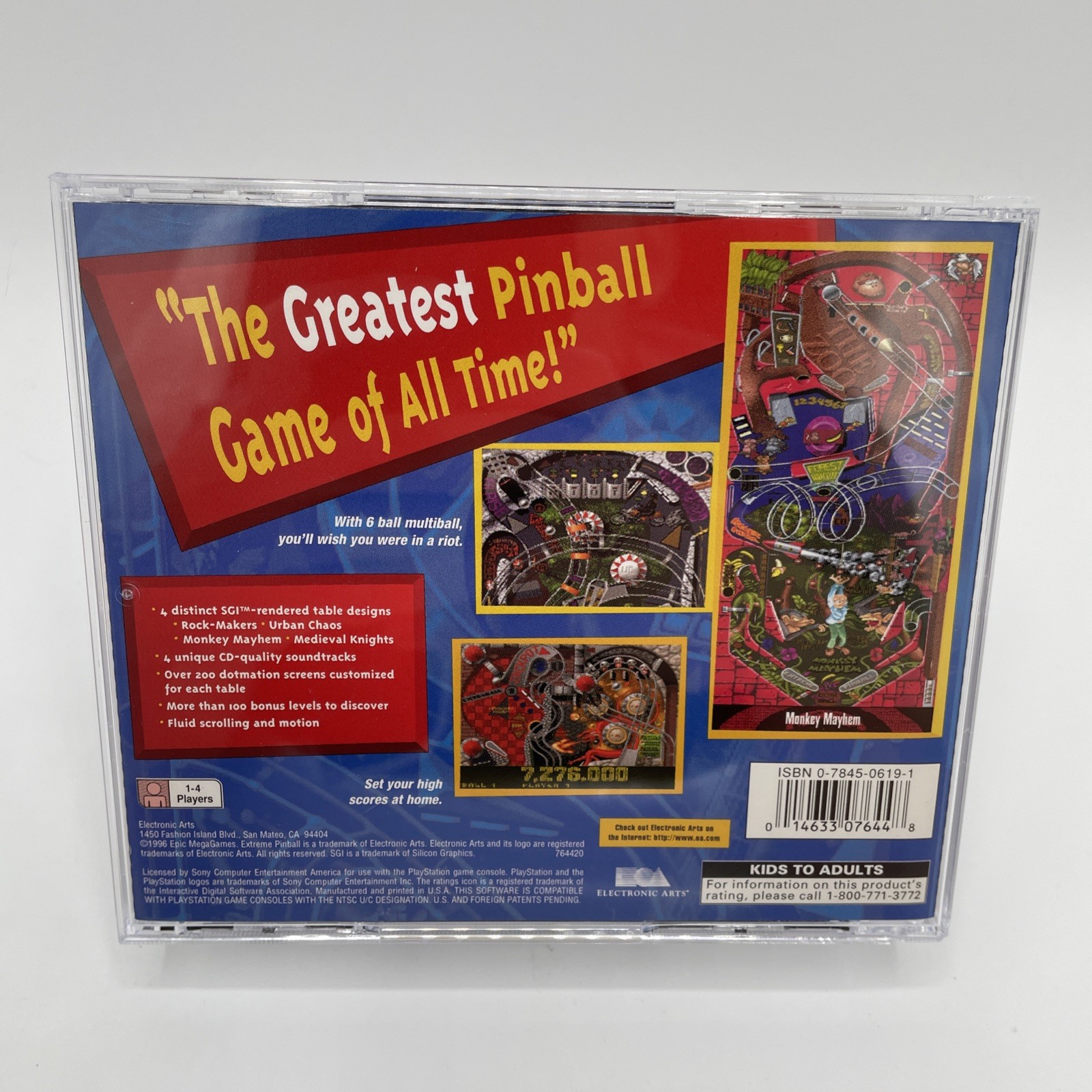 Extreme Pinball PS1 PlayStation 1 Complete CIB