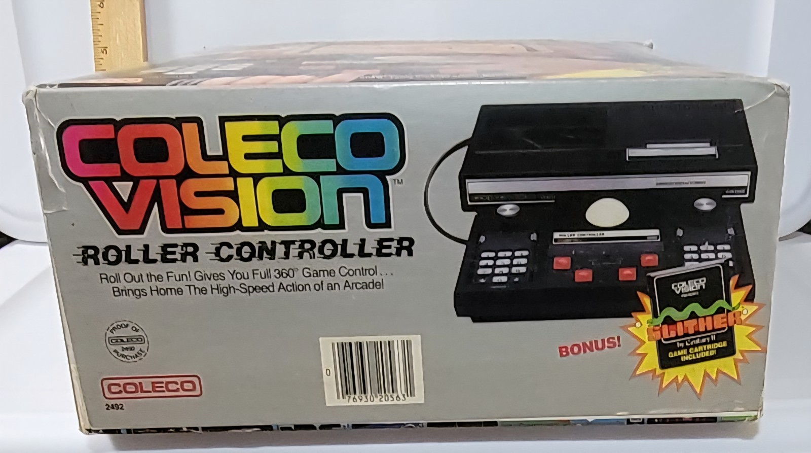 1983 ColecoVision – Roller Controller w/ Slither game. Factory Sealed. NOS!