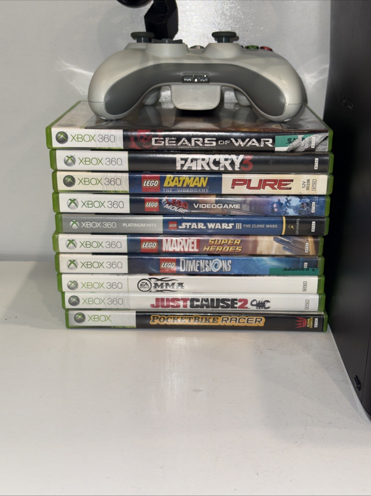 Microsoft XBox 360 S System BLACK Video Game Console 250GB Wireless Bundle 360 S
