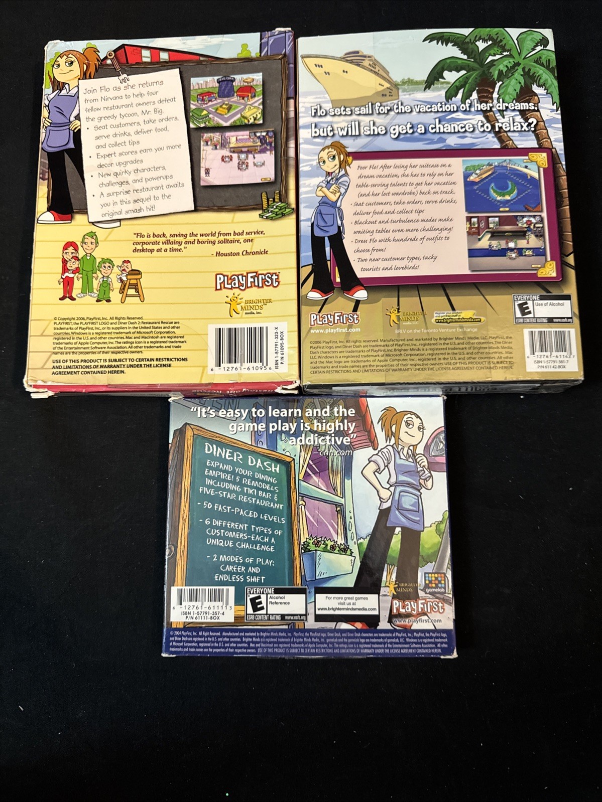 2000s Era 5 PC Games Diner Dash Zoo Tycoon The Sims Original Boxes Manuals Disc