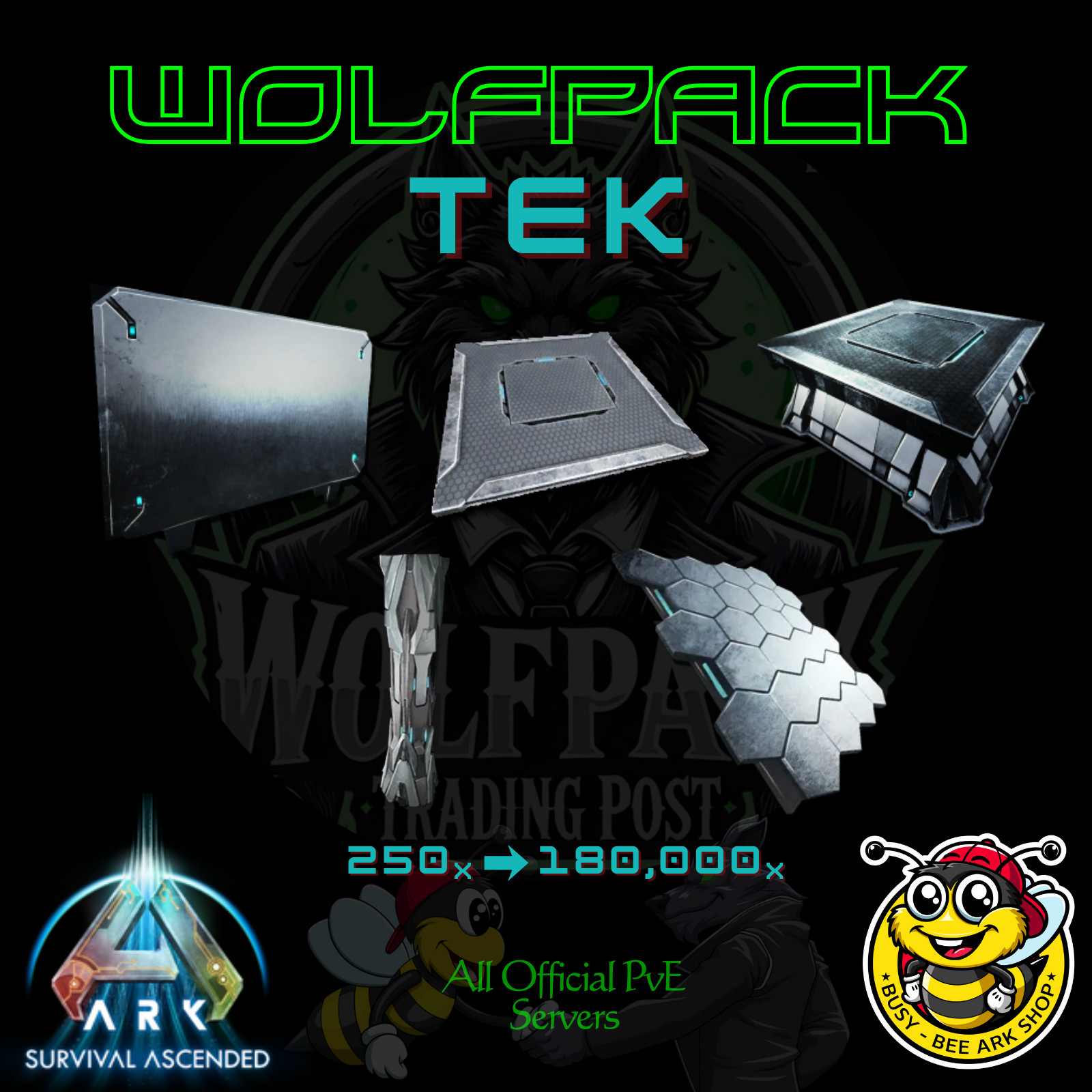 Ark Survival Ascended PVE Tek Structures Sets Delivered Fast for SALE!