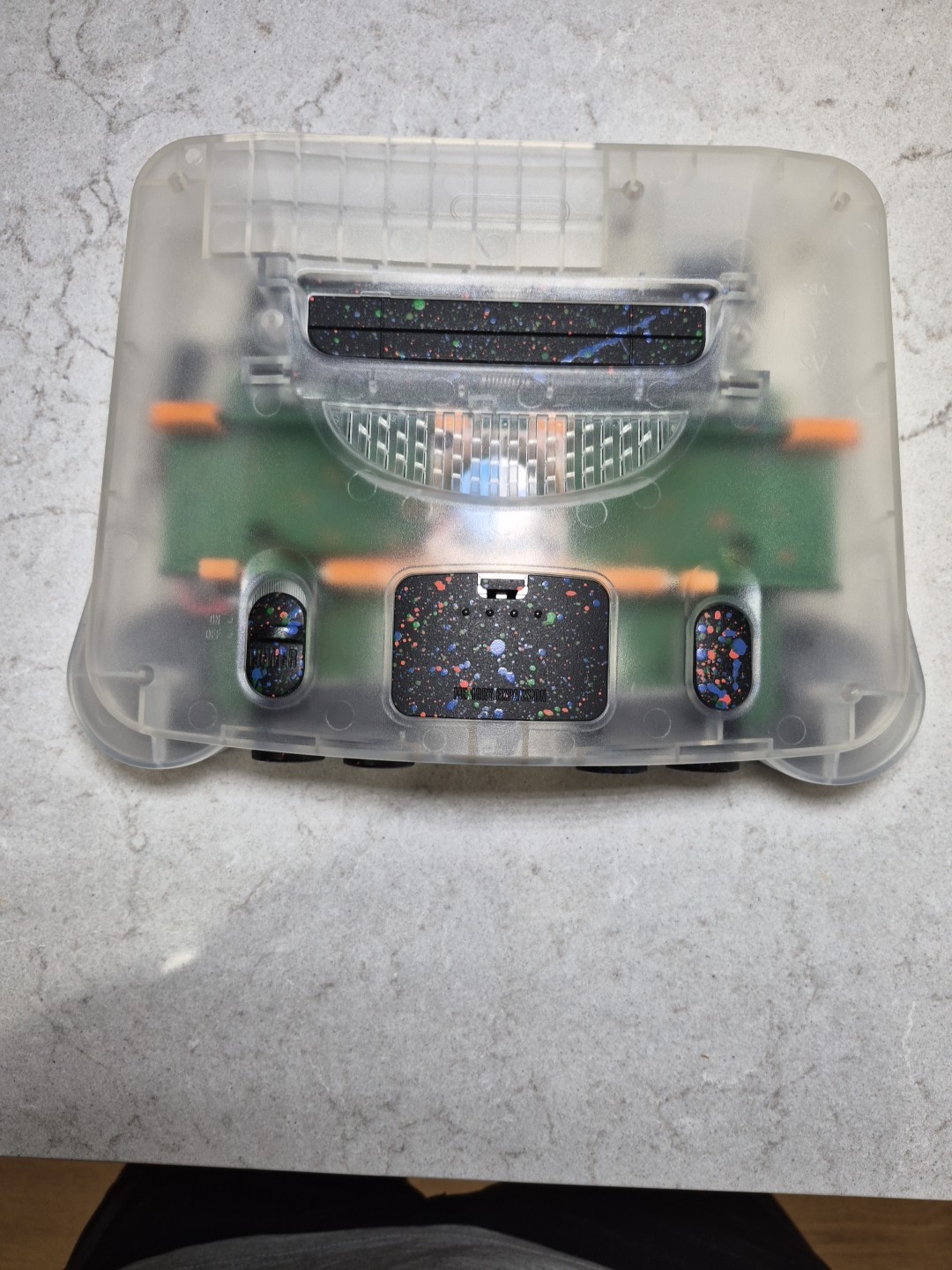 Custom N64 Translucent Shell W/ UV LEDs, Fan, Wireless Controller/ HDMI Adapters