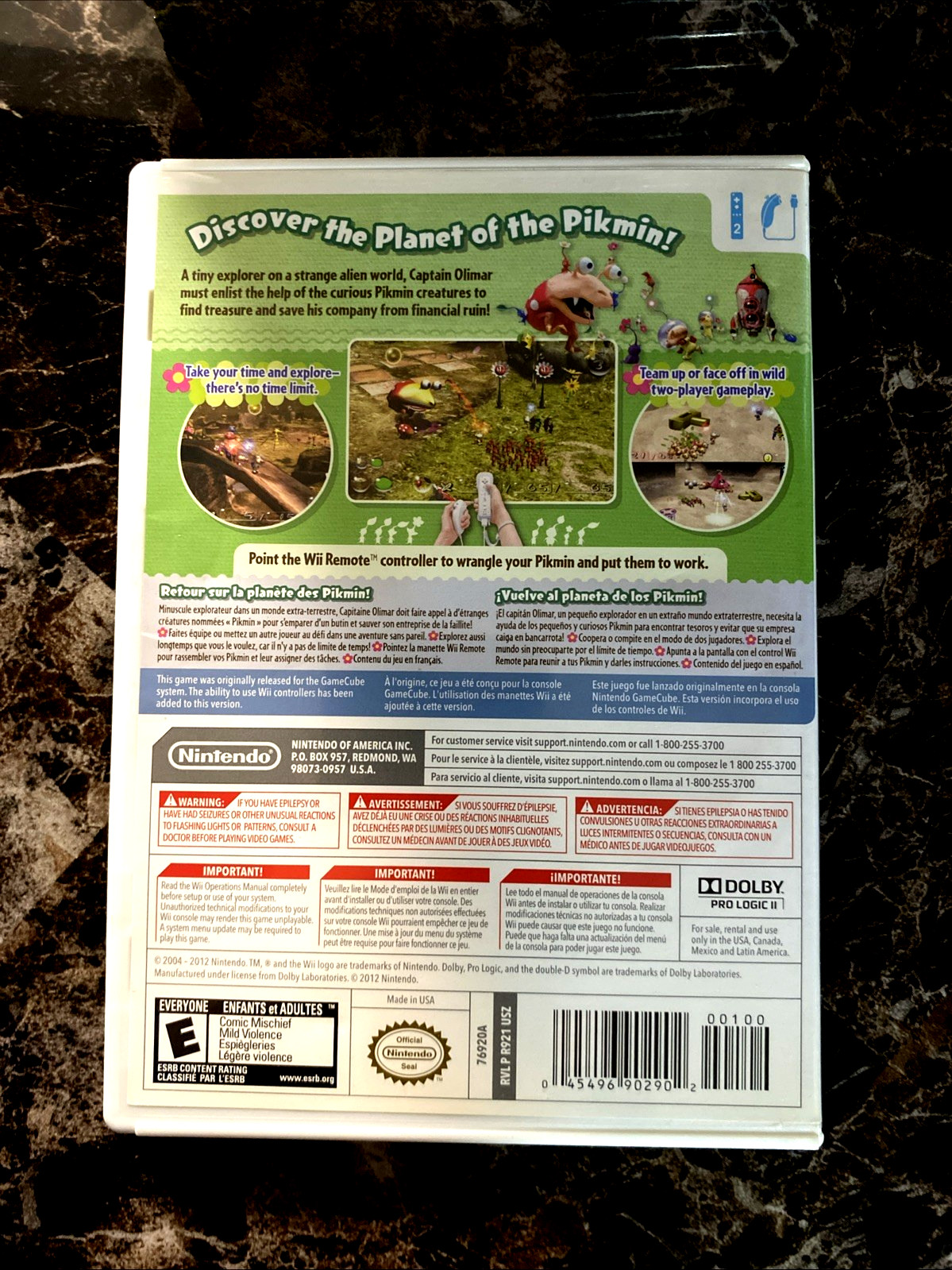 Pikmin 2 – No Game – Original Game Case & Manual Only – Nintendo Wii