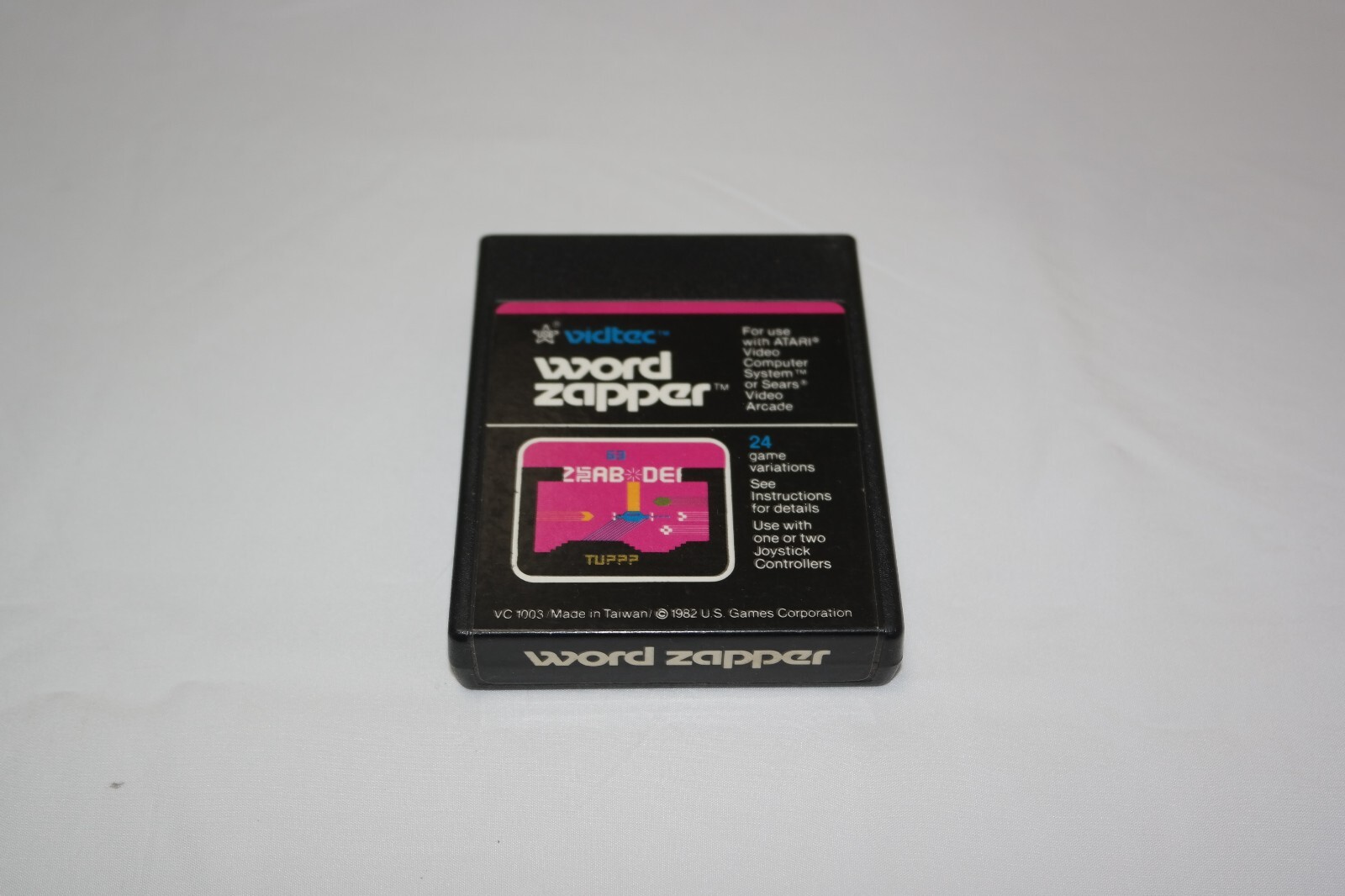 Atari 2600 Word Zapper Game Cartridge by Vidtec Tested/Works .