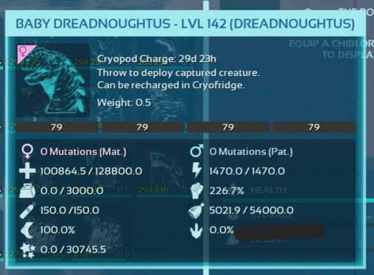 ARK ASA PVE OFFICIAL PAIR BABY DREADNOUGHT BLACK FULL #79 EXTINCTION PC/XBOX/PS5