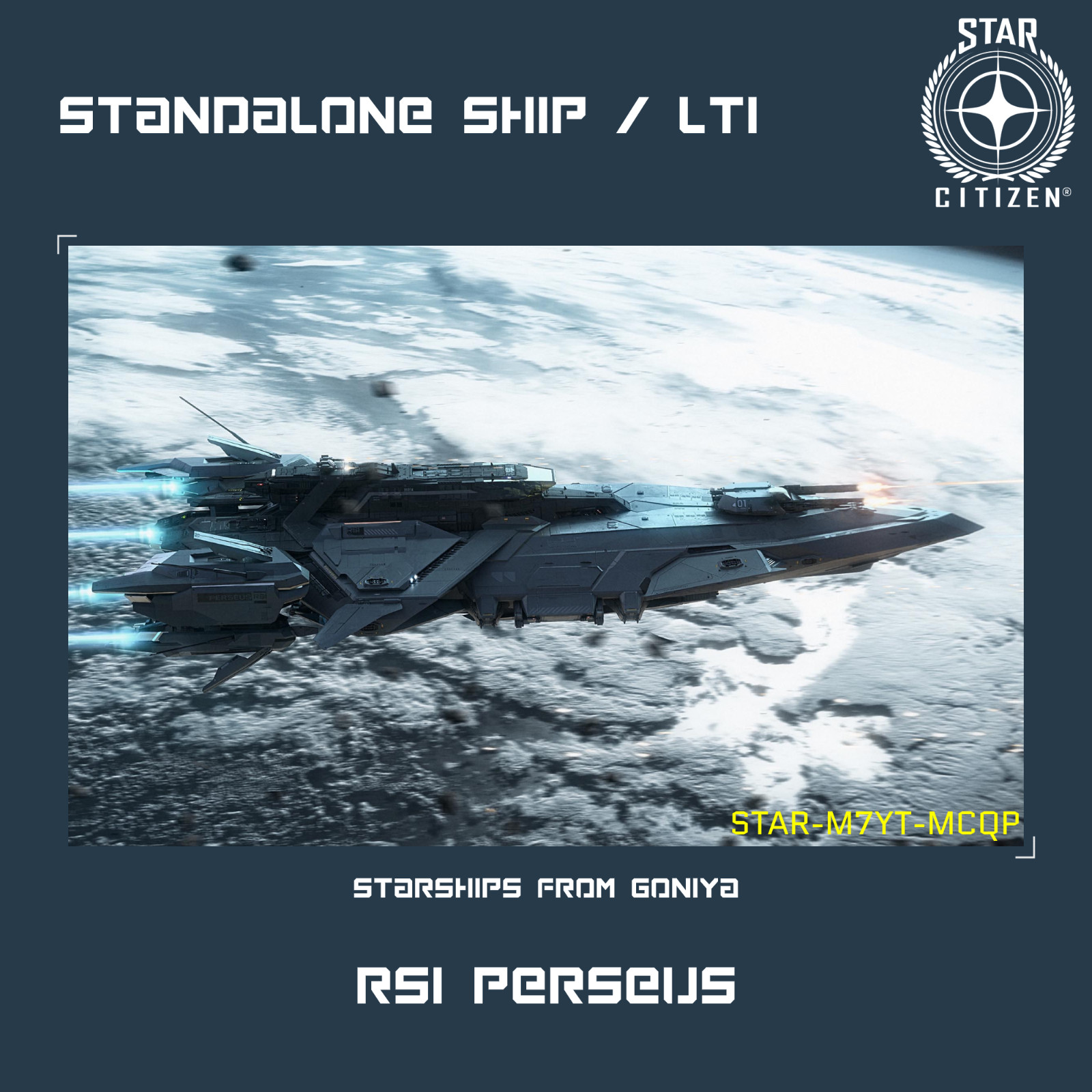 STAR CITIZEN – RSI PERSEUS + VIP PAINT – LTI – CCU’d – (Lifetime Insurance)