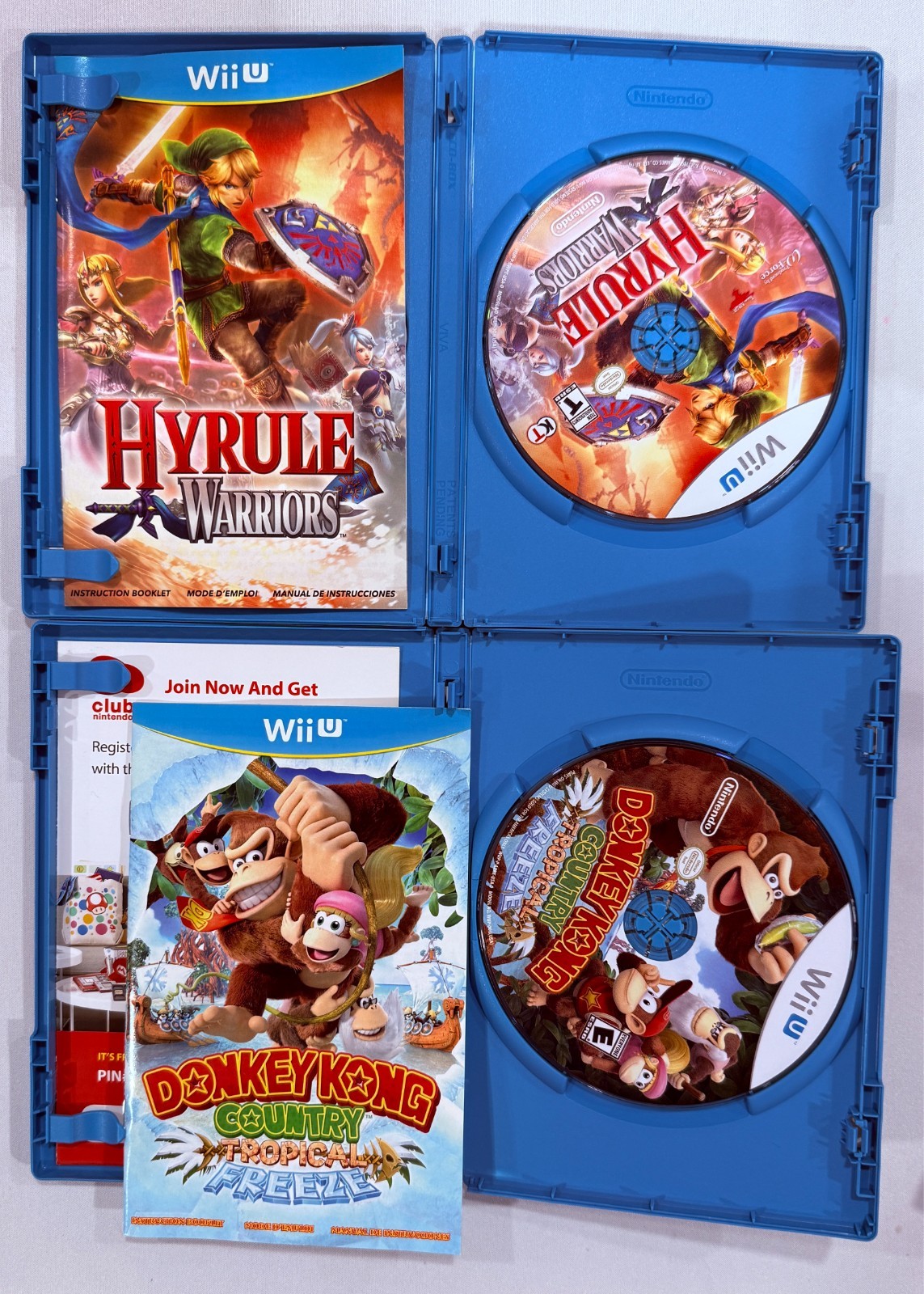 6 Wii U Games Lot – CIB – Smash Bros, Donkey Kong, Mario Party 10, Mario Kart 8