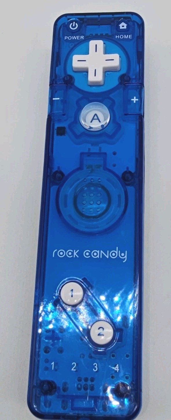 Rock Candy Wireless Controller for Nintendo Wii Blue Translucent PDP Remote