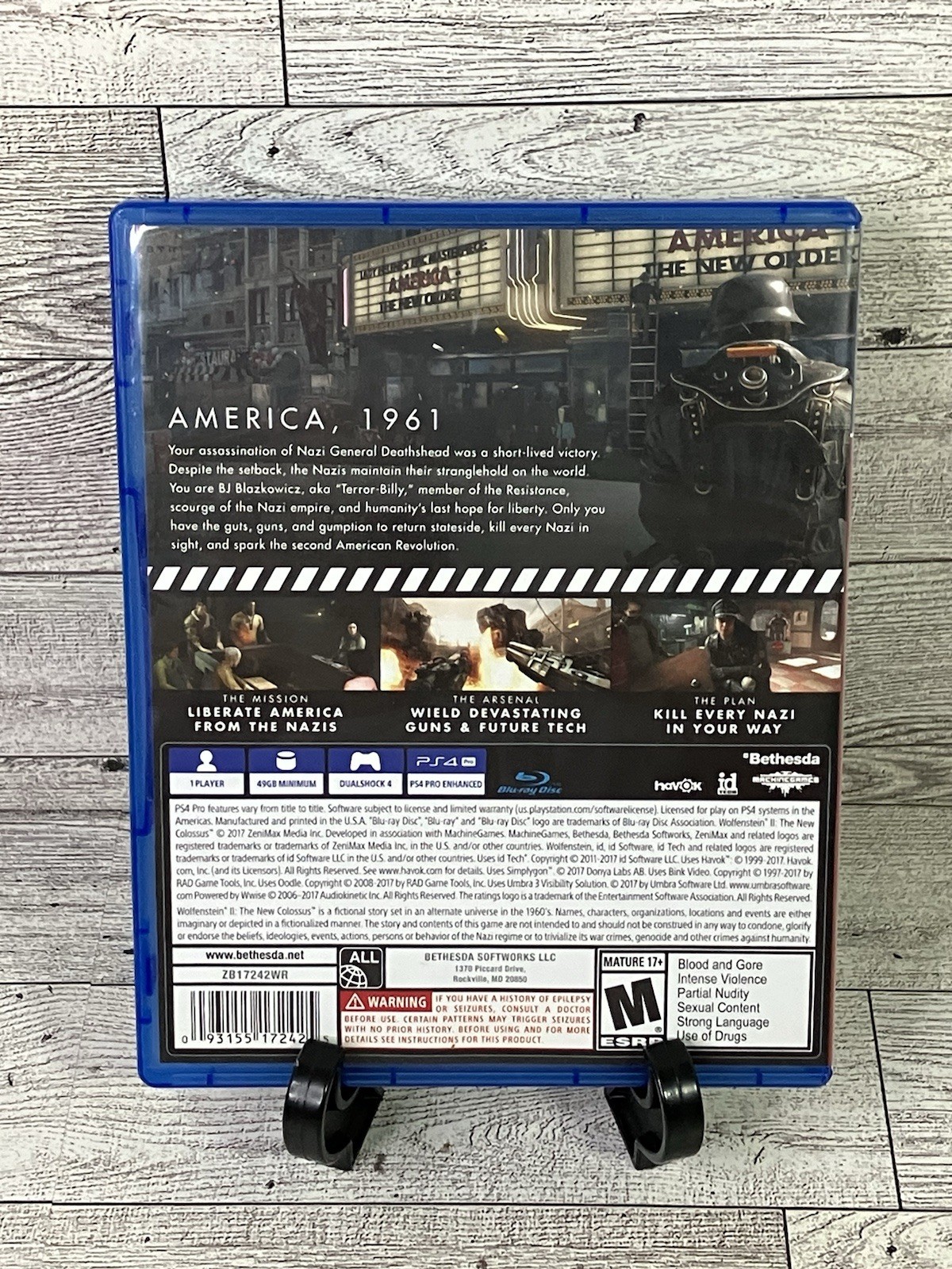 Wolfenstein II: The New Colossus PS4 (PlayStation 4) CIB Complete – Horror -MINT
