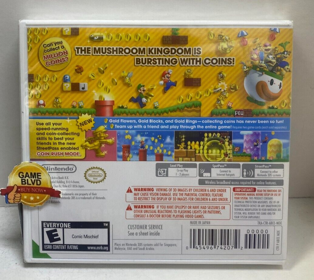 New Super Mario Bros. 2 (Nintendo 3DS, 2012)(World Edition)
