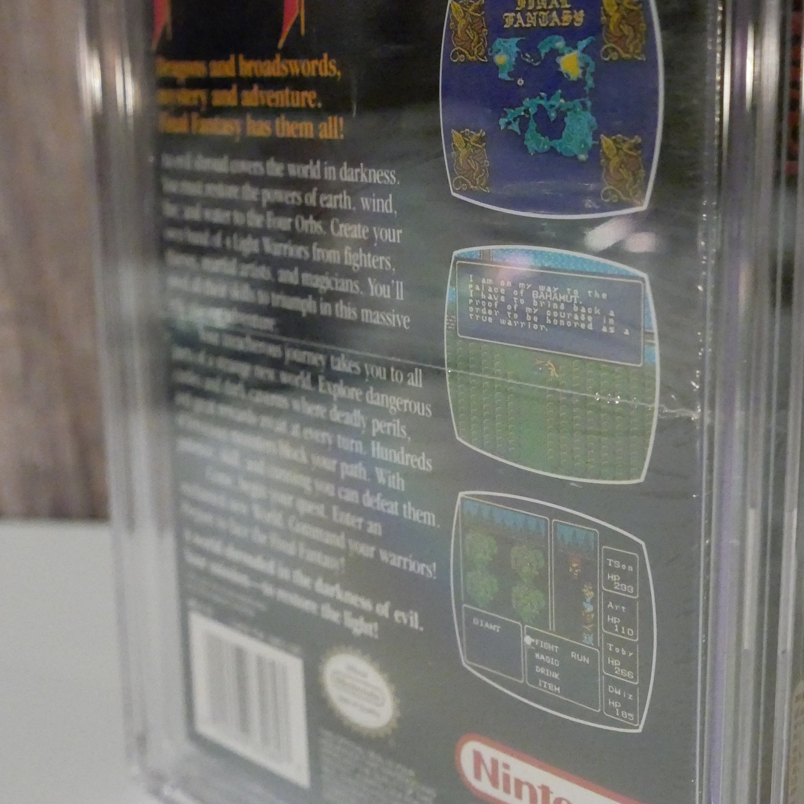 Final Fantasy NES 1990 CGC 8.5 CIB Oval SOQ Maps Box Cello Nintendo